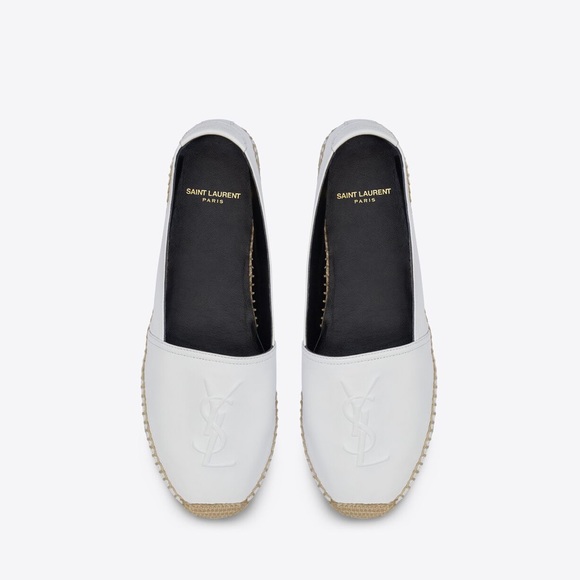 Saint Laurent YSL Cassandre white leather espadrille 38 - Picture 4 of 5